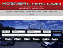 Tablet Screenshot of hosmercars.com